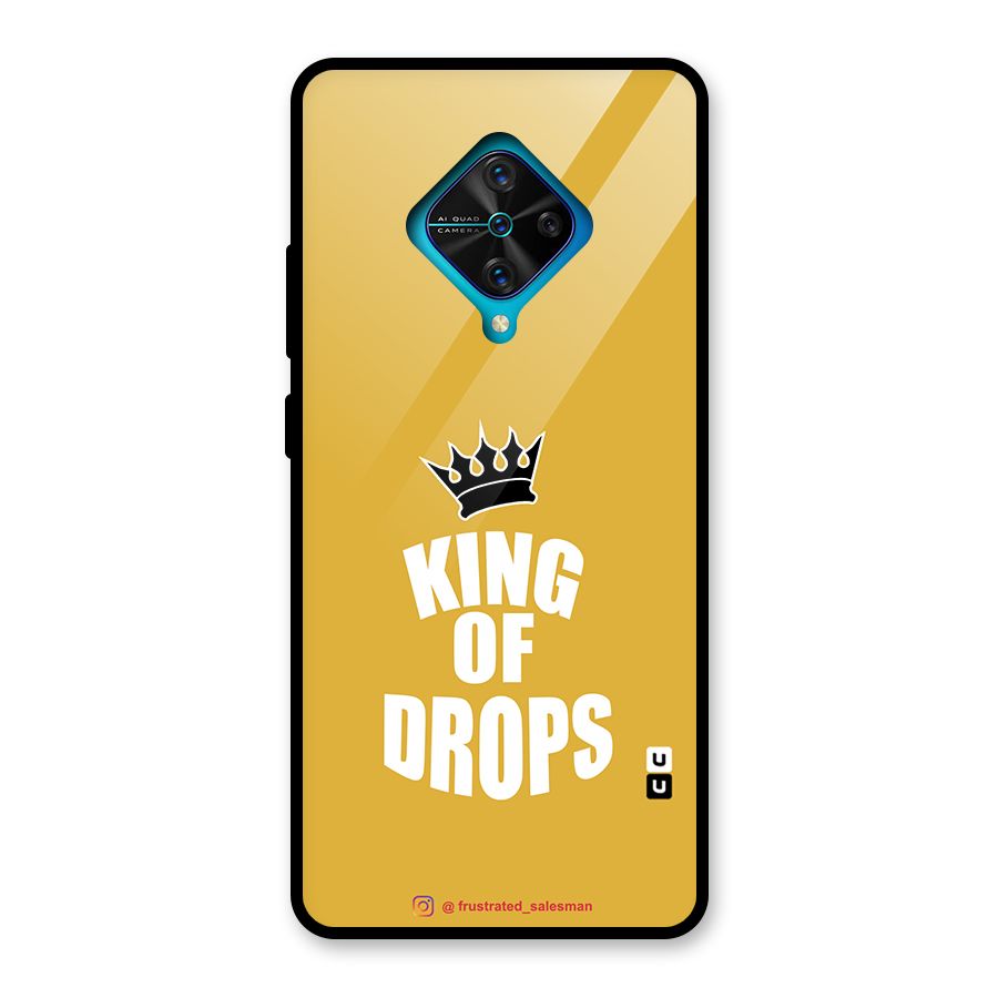 King of Drops Mustard Yellow Glass Back Case for Vivo S1 Pro