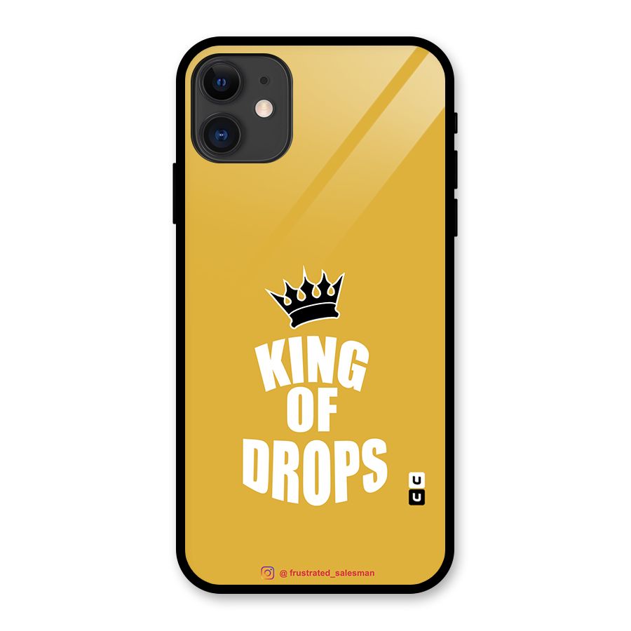 King of Drops Mustard Yellow Glass Back Case for iPhone 11