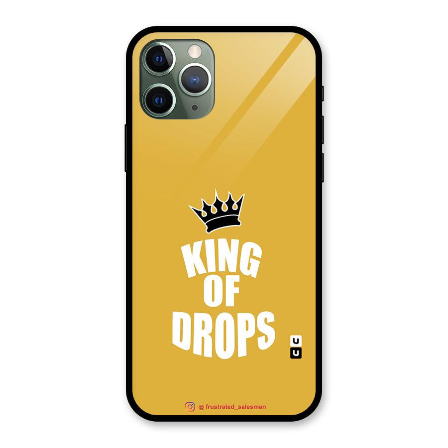 King of Drops Mustard Yellow Glass Back Case for iPhone 11 Pro