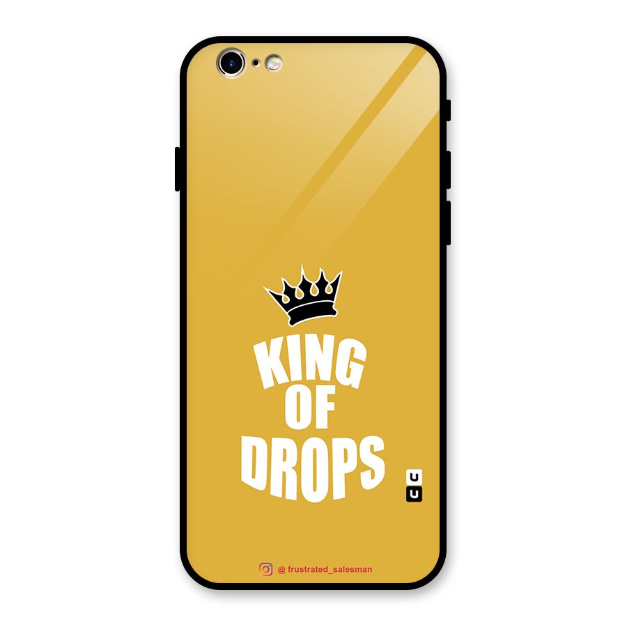 King of Drops Mustard Yellow Glass Back Case for iPhone 6 6S