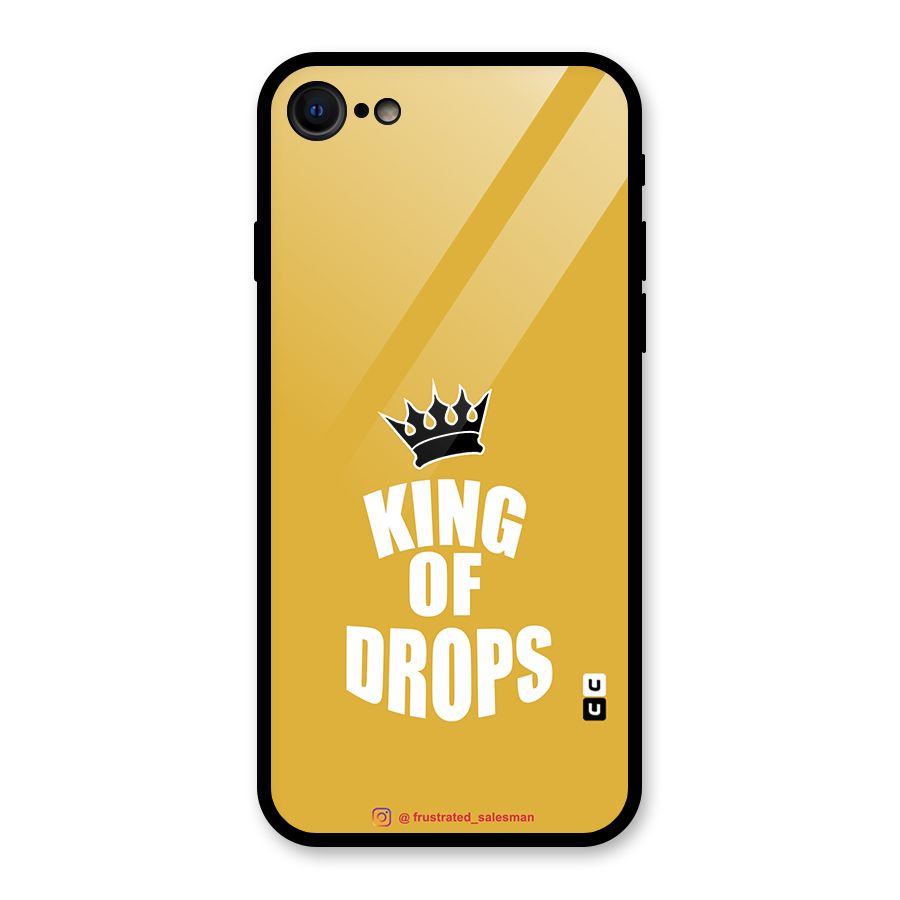King of Drops Mustard Yellow Glass Back Case for iPhone 7