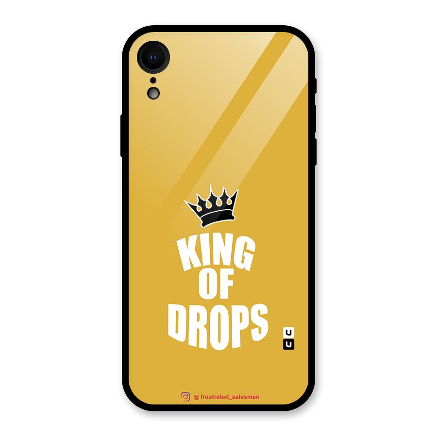 King of Drops Mustard Yellow Glass Back Case for iPhone XR