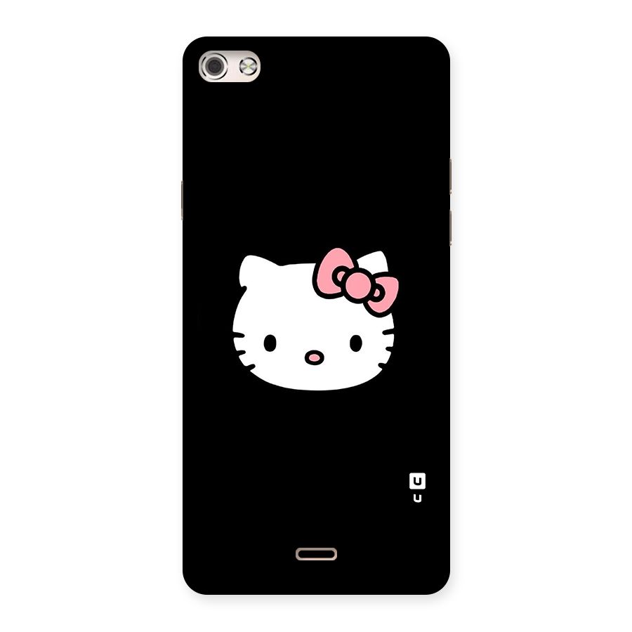 Kitty Cute Back Case for Micromax Canvas Silver 5