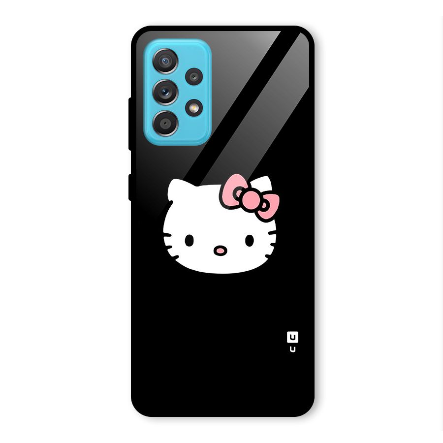 Kitty Cute Glass Back Case for Galaxy A52