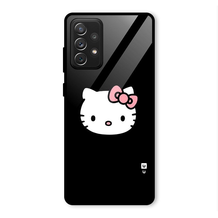 Kitty Cute Glass Back Case for Galaxy A72