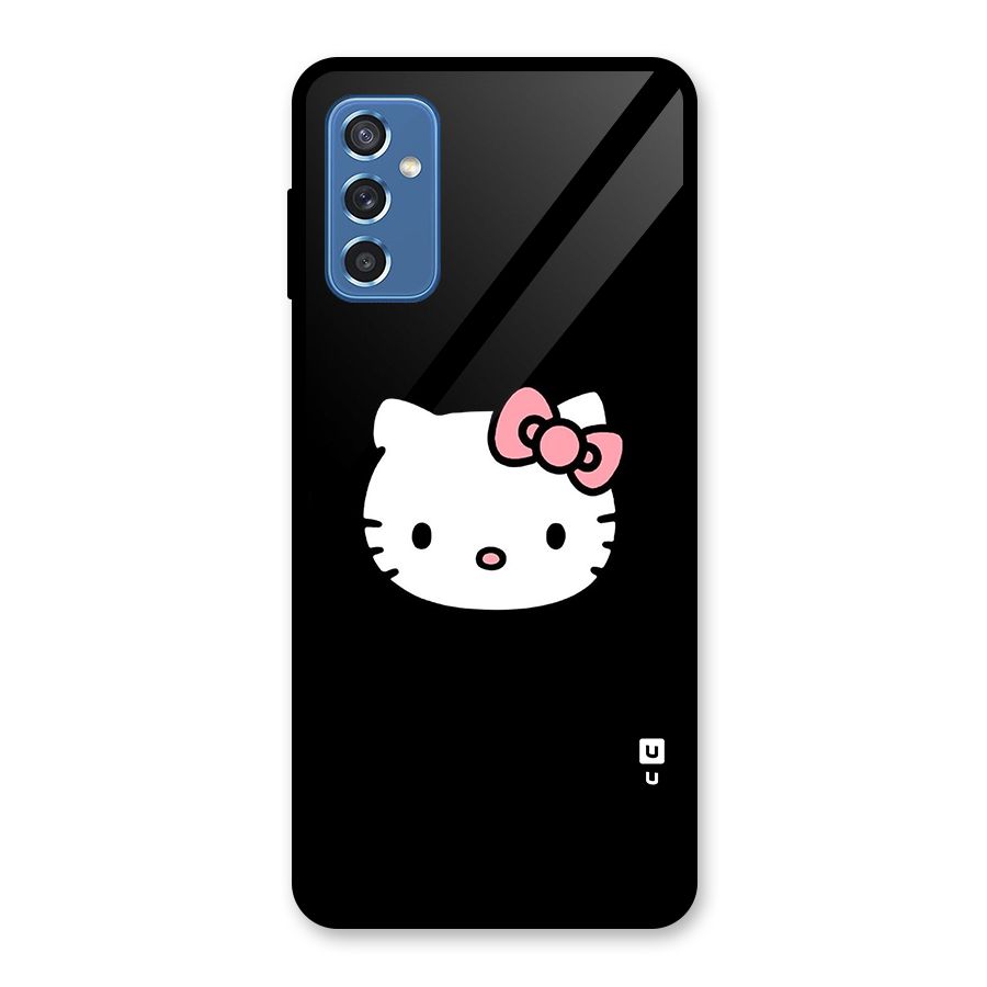 Kitty Cute Glass Back Case for Galaxy M52 5G