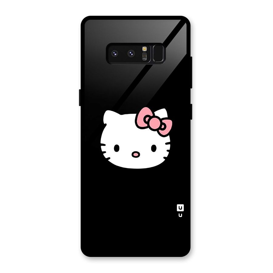 Kitty Cute Glass Back Case for Galaxy Note 8