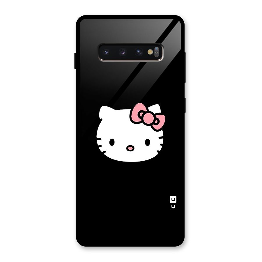 Kitty Cute Glass Back Case for Galaxy S10 Plus