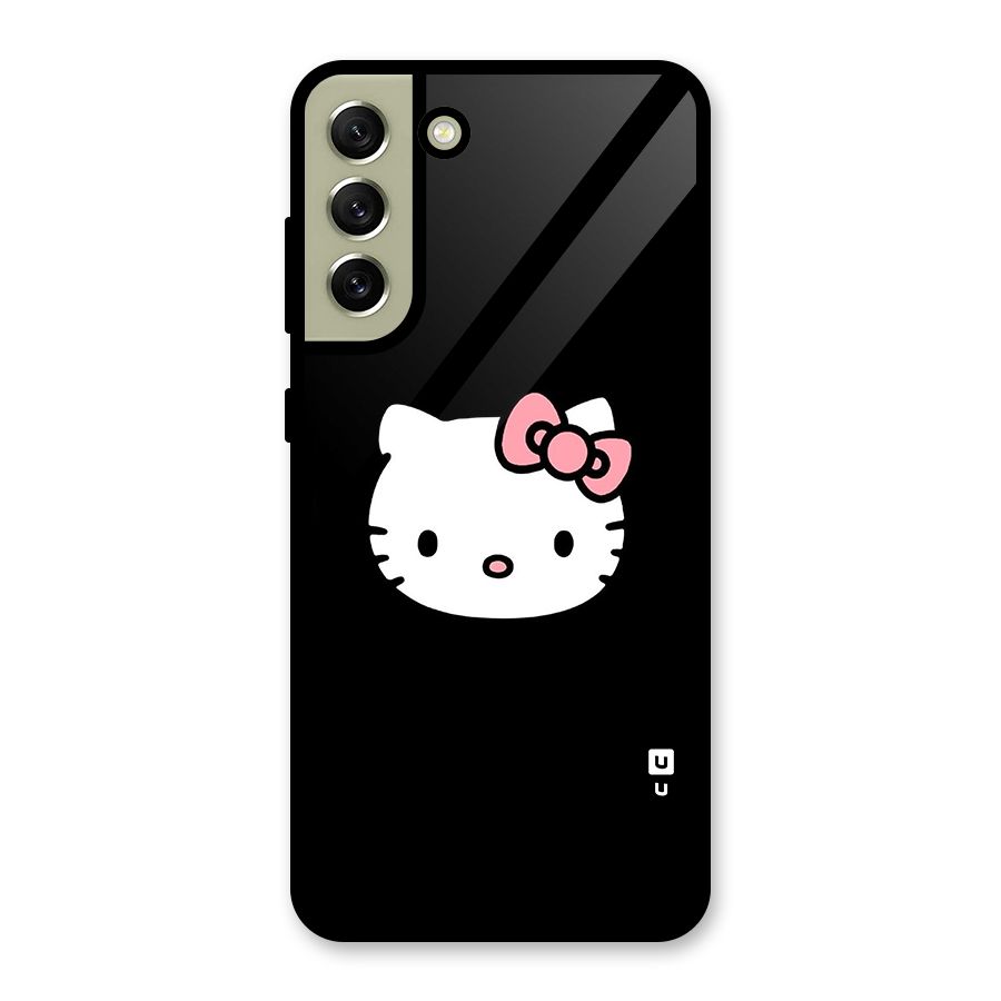 Kitty Cute Glass Back Case for Galaxy S21 FE 5G