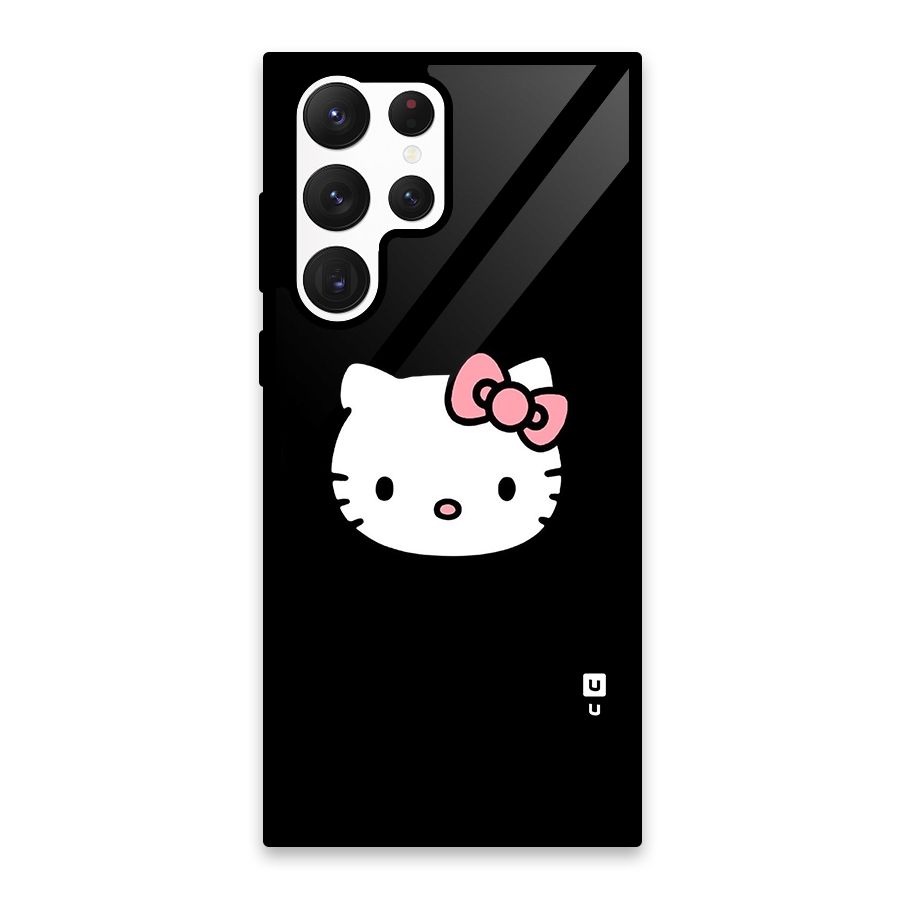 Kitty Cute Glass Back Case for Galaxy S22 Ultra 5G