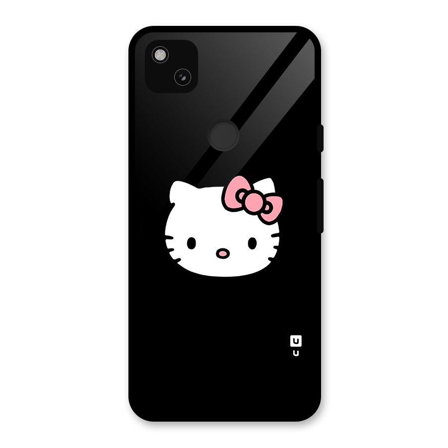 Kitty Cute Glass Back Case for Google Pixel 4a