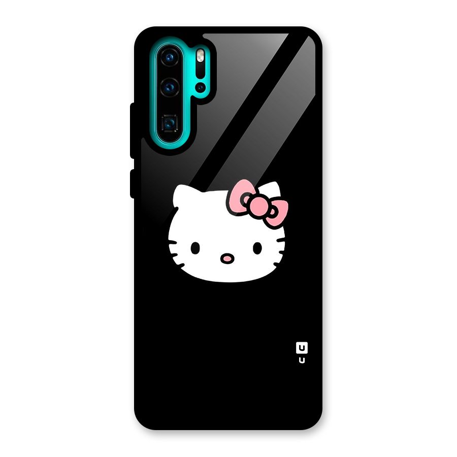 Kitty Cute Glass Back Case for Huawei P30 Pro