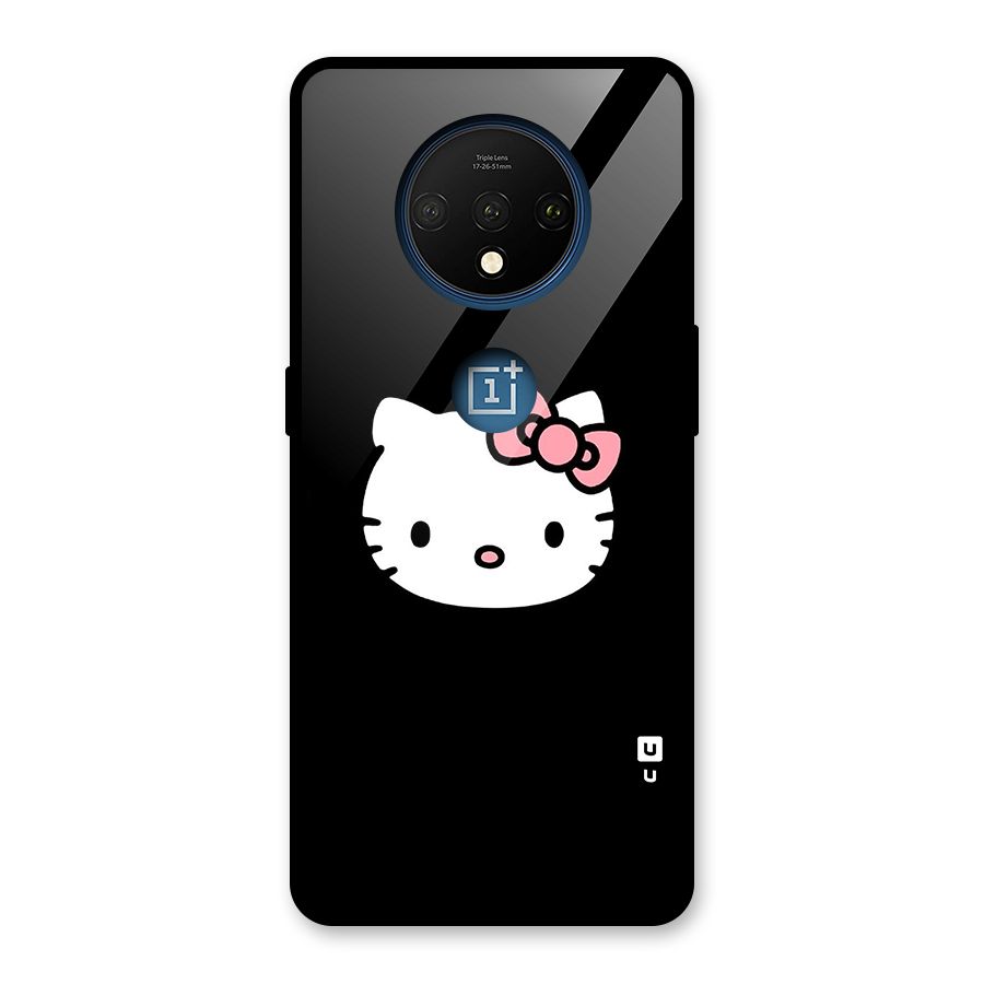 Kitty Cute Glass Back Case for OnePlus 7T