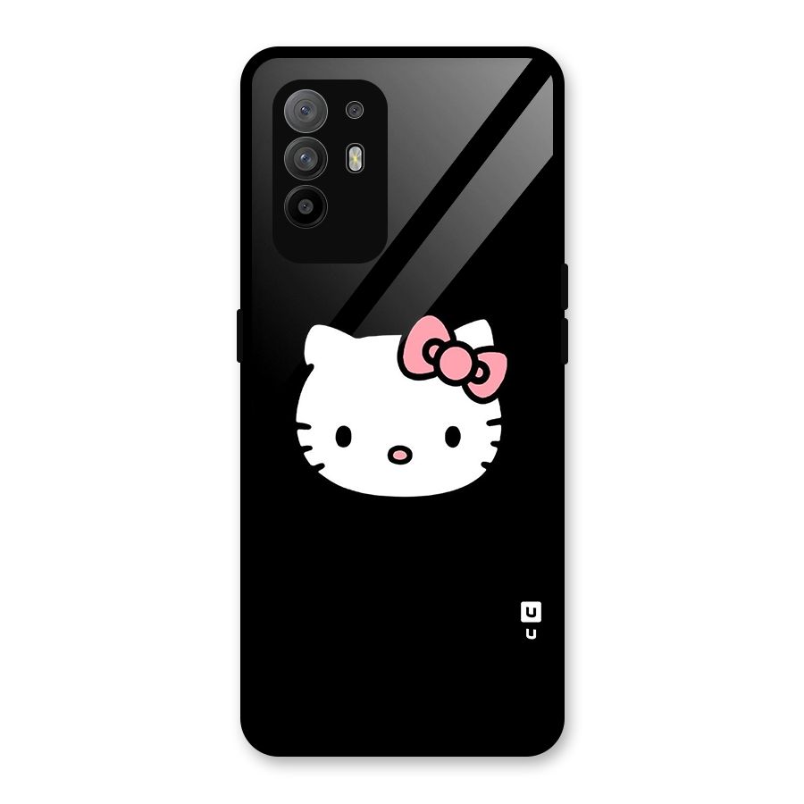 Kitty Cute Glass Back Case for Oppo F19 Pro Plus 5G