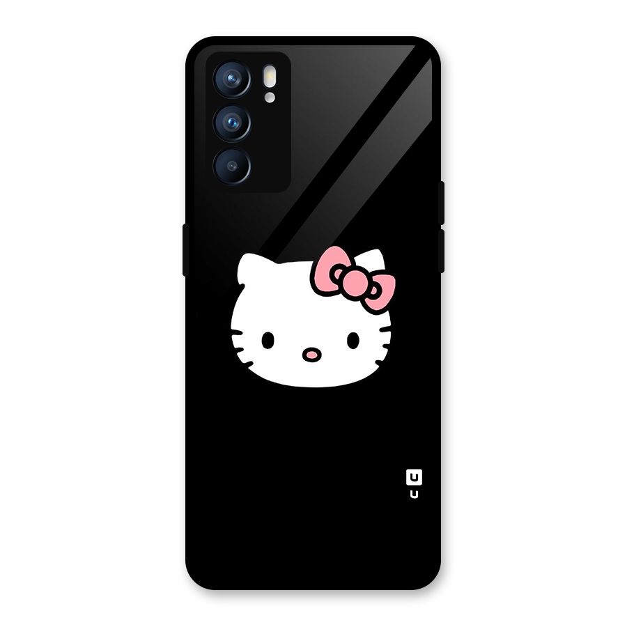Kitty Cute Glass Back Case for Oppo Reno6 5G