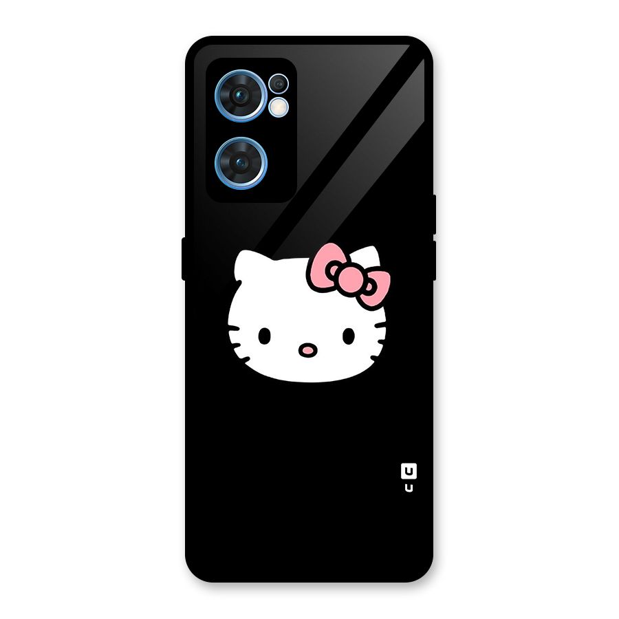 Kitty Cute Glass Back Case for Oppo Reno7 5G