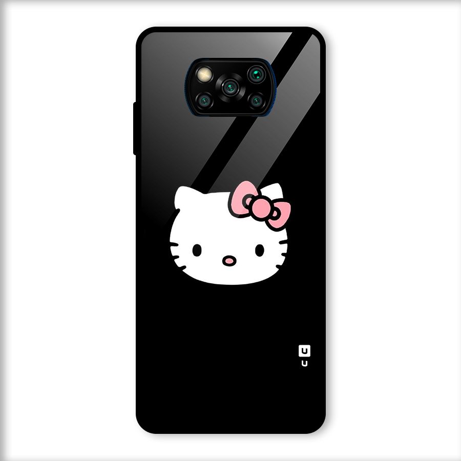 Kitty Cute Glass Back Case for Poco X3