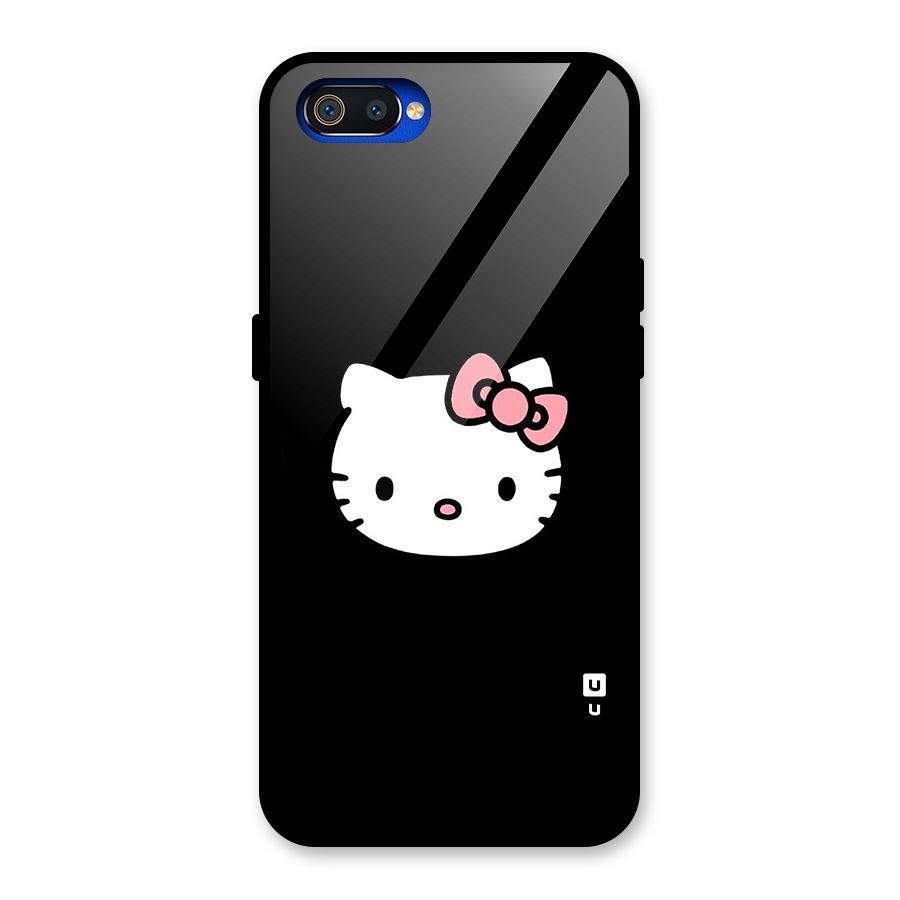 Kitty Cute Glass Back Case for Realme C2