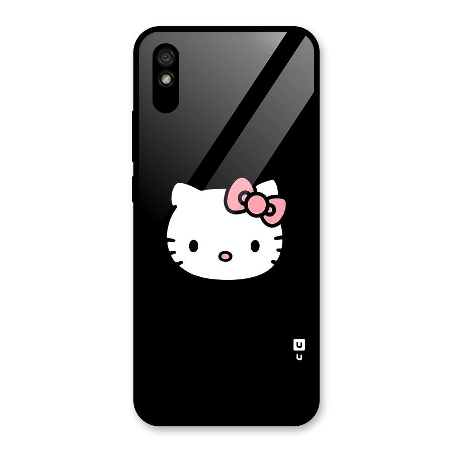 Kitty Cute Glass Back Case for Redmi 9A