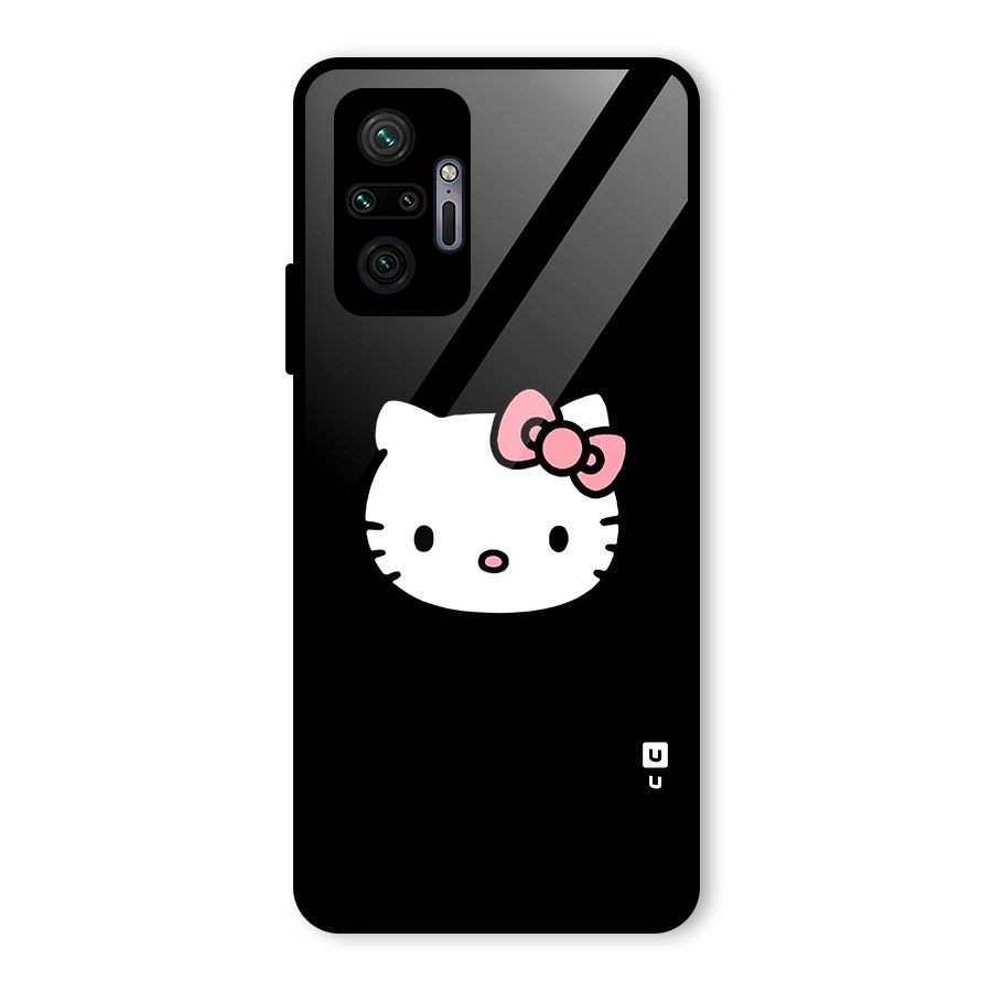 Kitty Cute Glass Back Case for Redmi Note 10 Pro