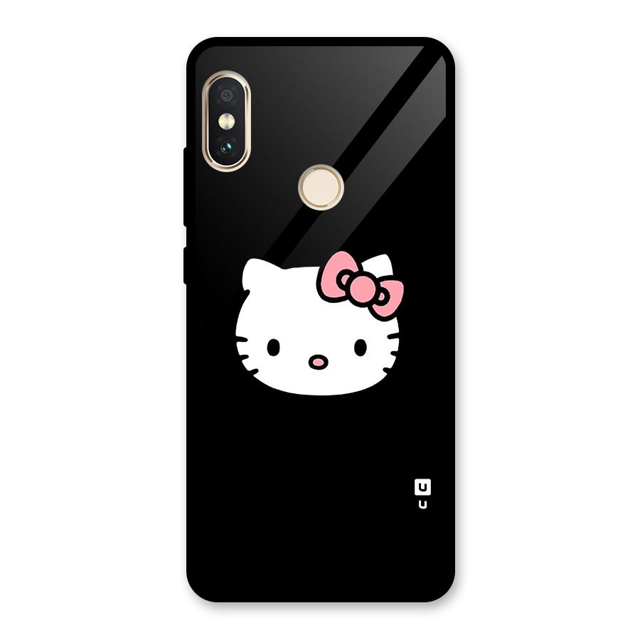 Kitty Cute Glass Back Case for Redmi Note 5 Pro