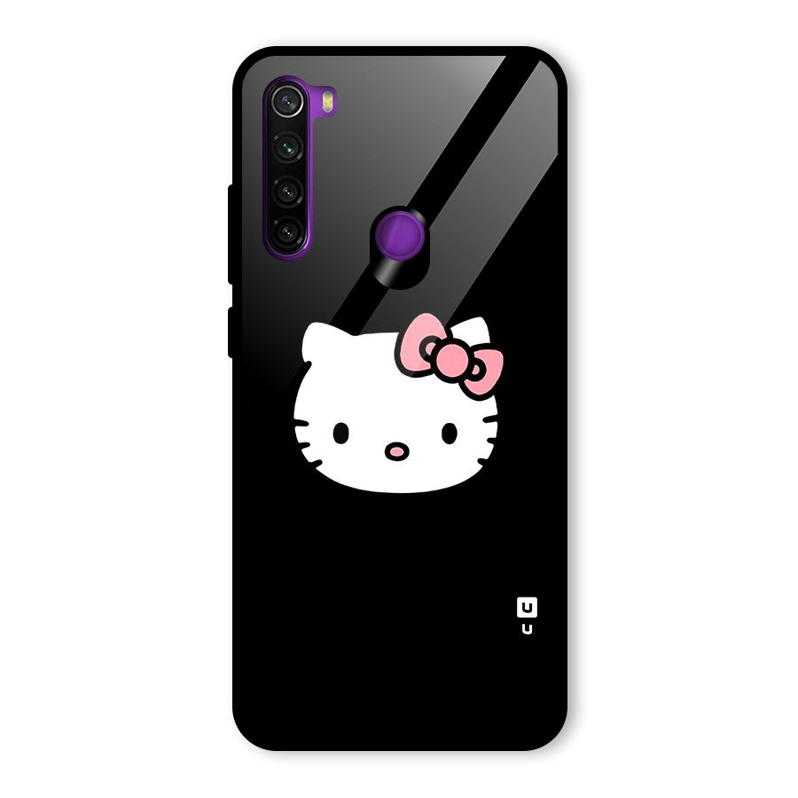 Kitty Cute Glass Back Case for Redmi Note 8
