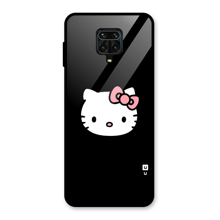 Kitty Cute Glass Back Case for Redmi Note 9 Pro