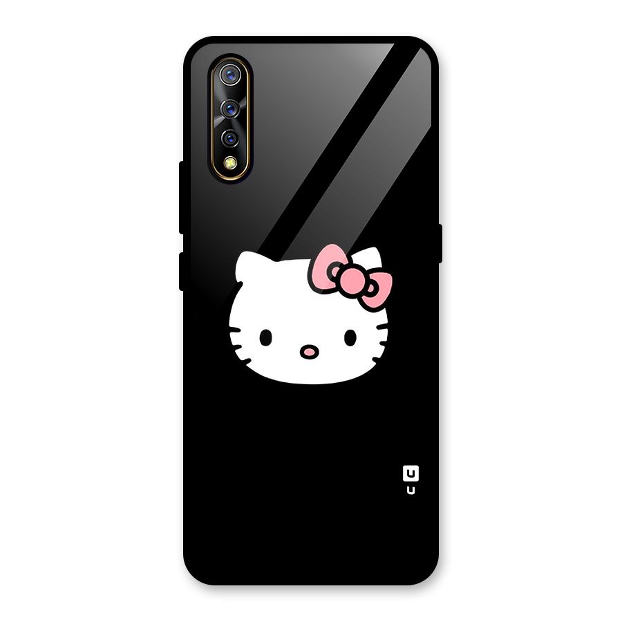 Kitty Cute Glass Back Case for Vivo S1
