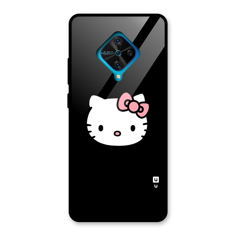 Kitty Cute Glass Back Case for Vivo S1 Pro