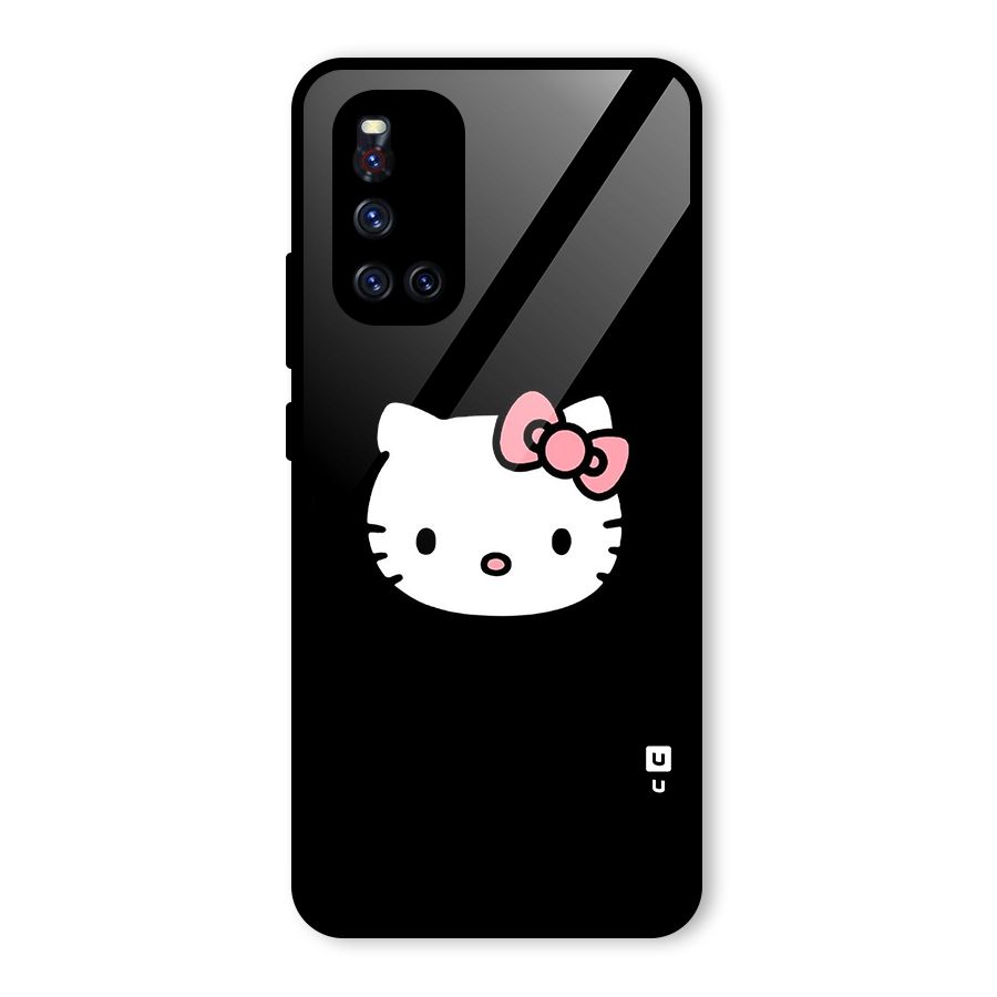 Kitty Cute Glass Back Case for Vivo V19