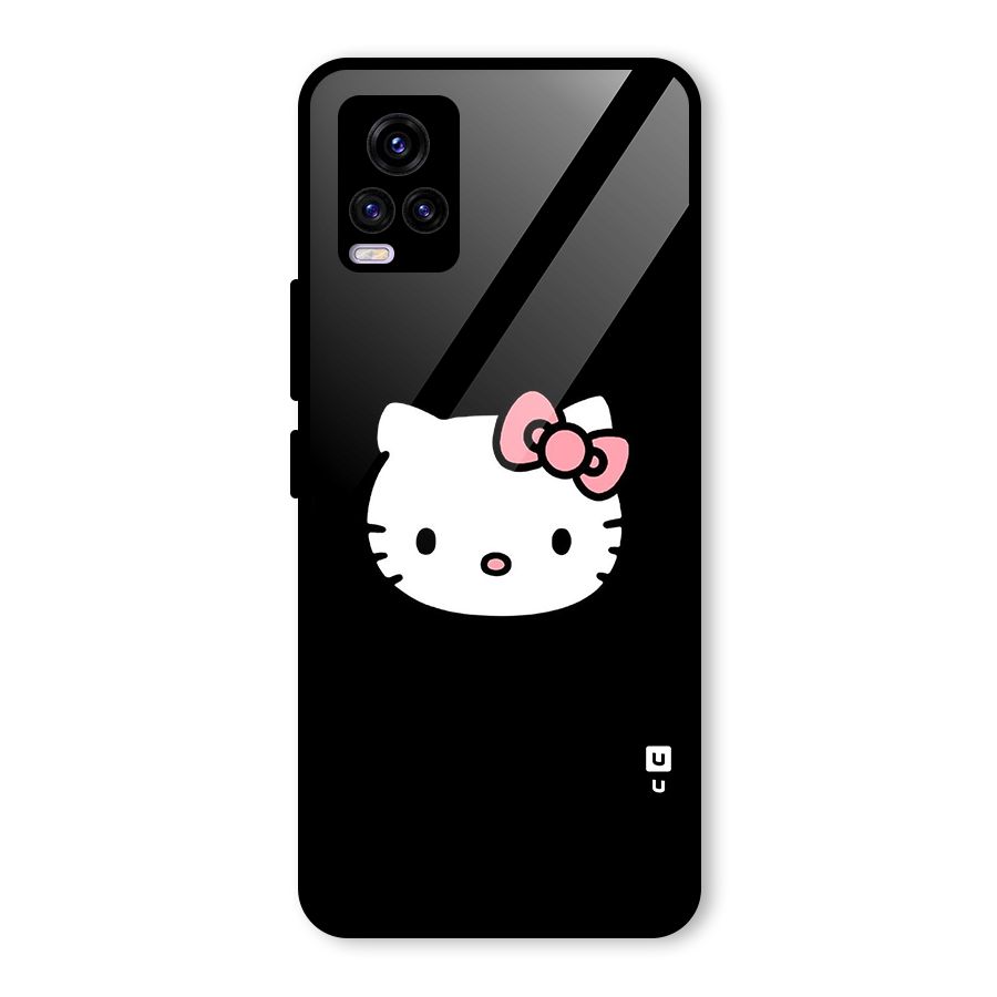Kitty Cute Glass Back Case for Vivo V20