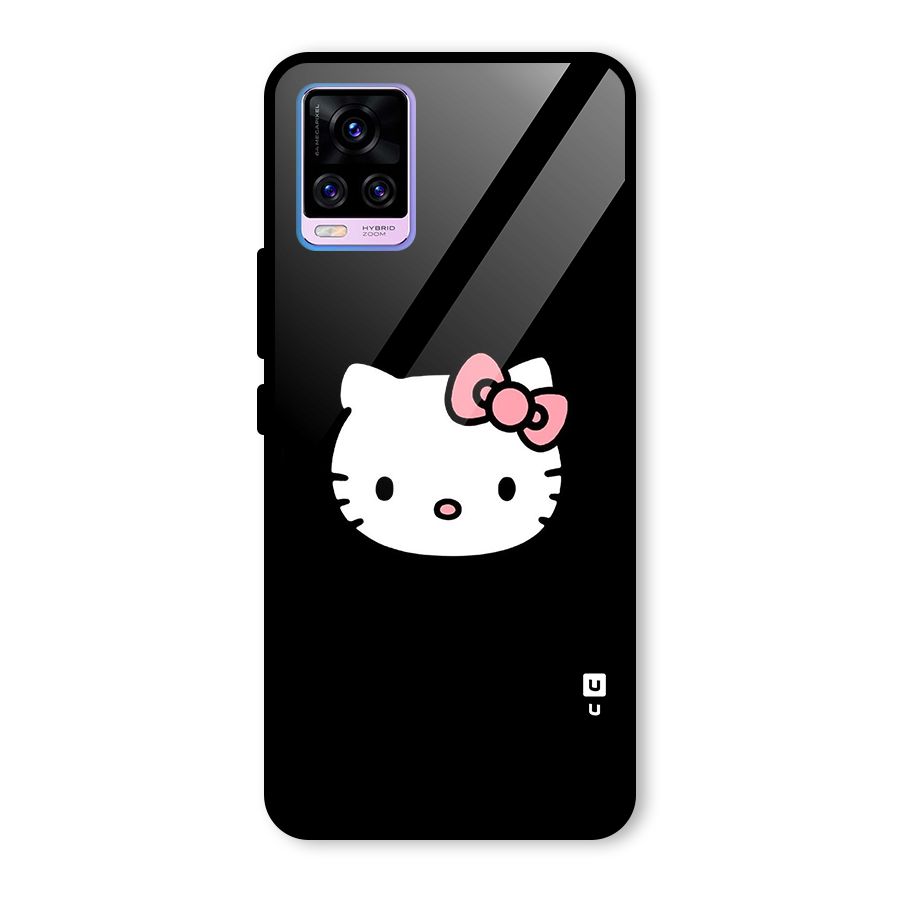 Kitty Cute Glass Back Case for Vivo V20 Pro
