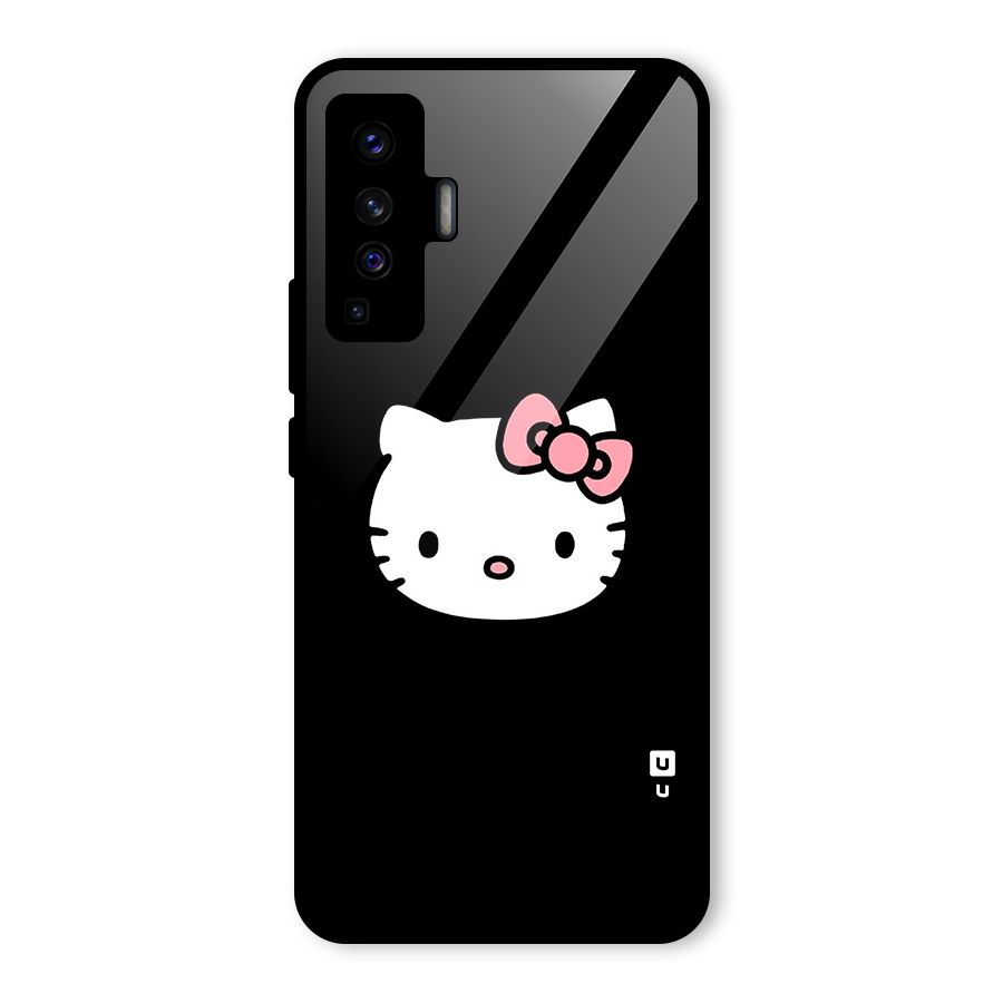 Kitty Cute Glass Back Case for Vivo X50
