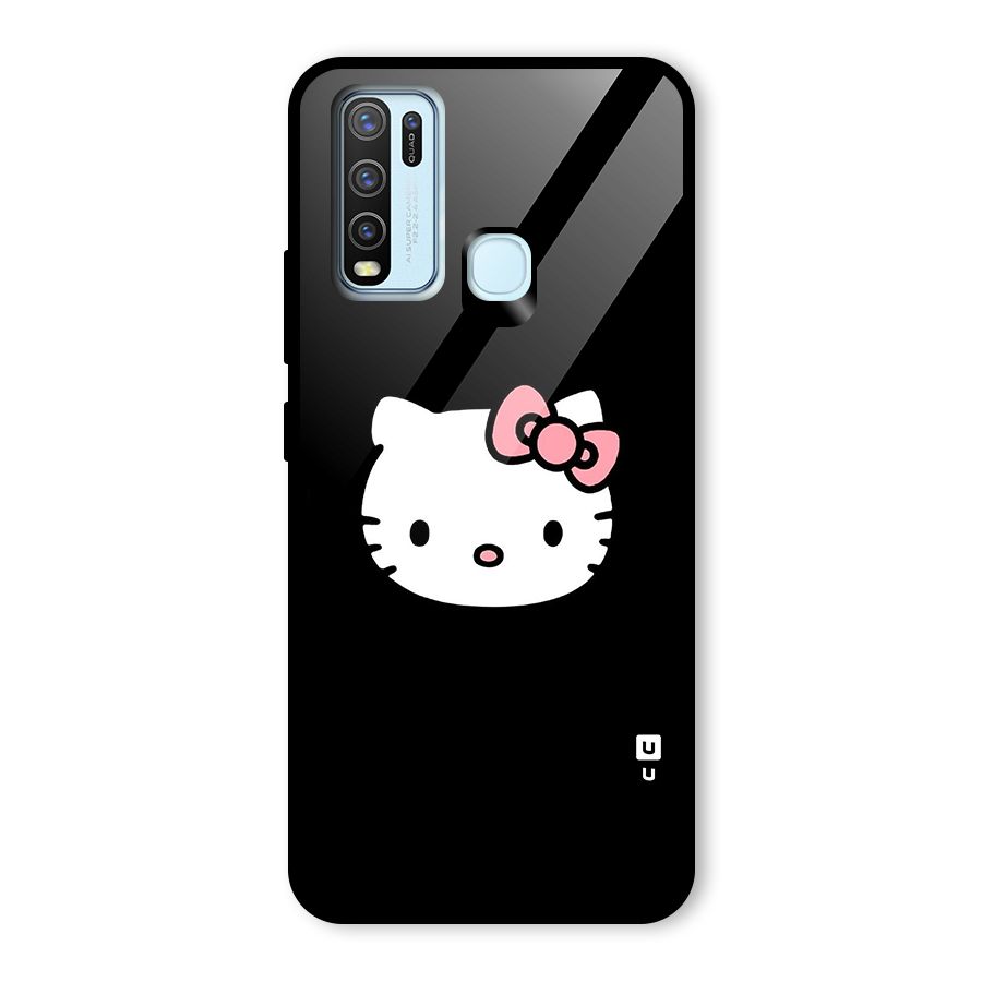 Kitty Cute Glass Back Case for Vivo Y50