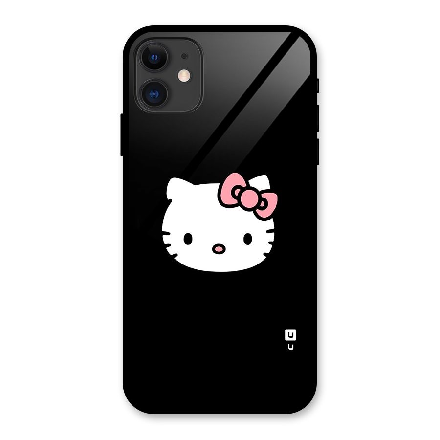 Kitty Cute Glass Back Case for iPhone 11