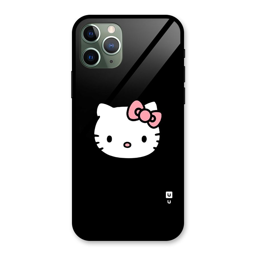 Kitty Cute Glass Back Case for iPhone 11 Pro
