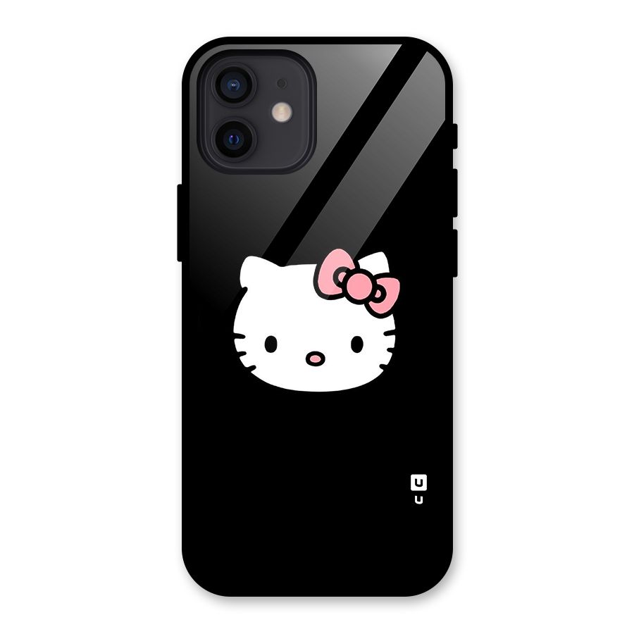 Kitty Cute Glass Back Case for iPhone 12