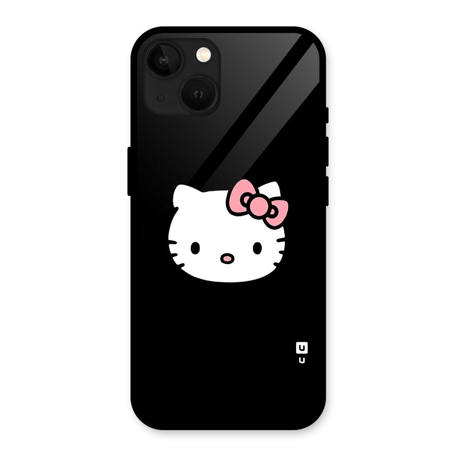 Kitty Cute Glass Back Case for iPhone 13