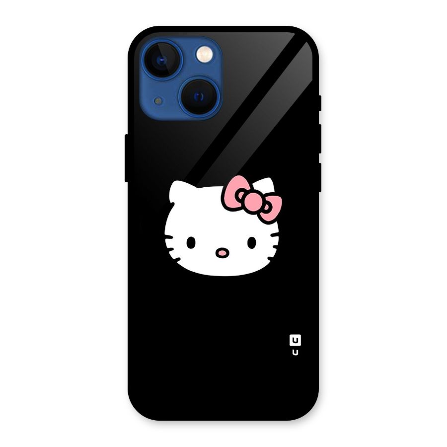 Kitty Cute Glass Back Case for iPhone 13 Mini