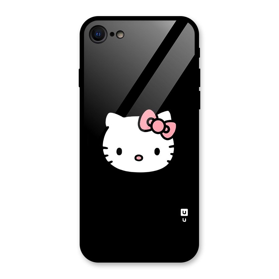 Kitty Cute Glass Back Case for iPhone 7