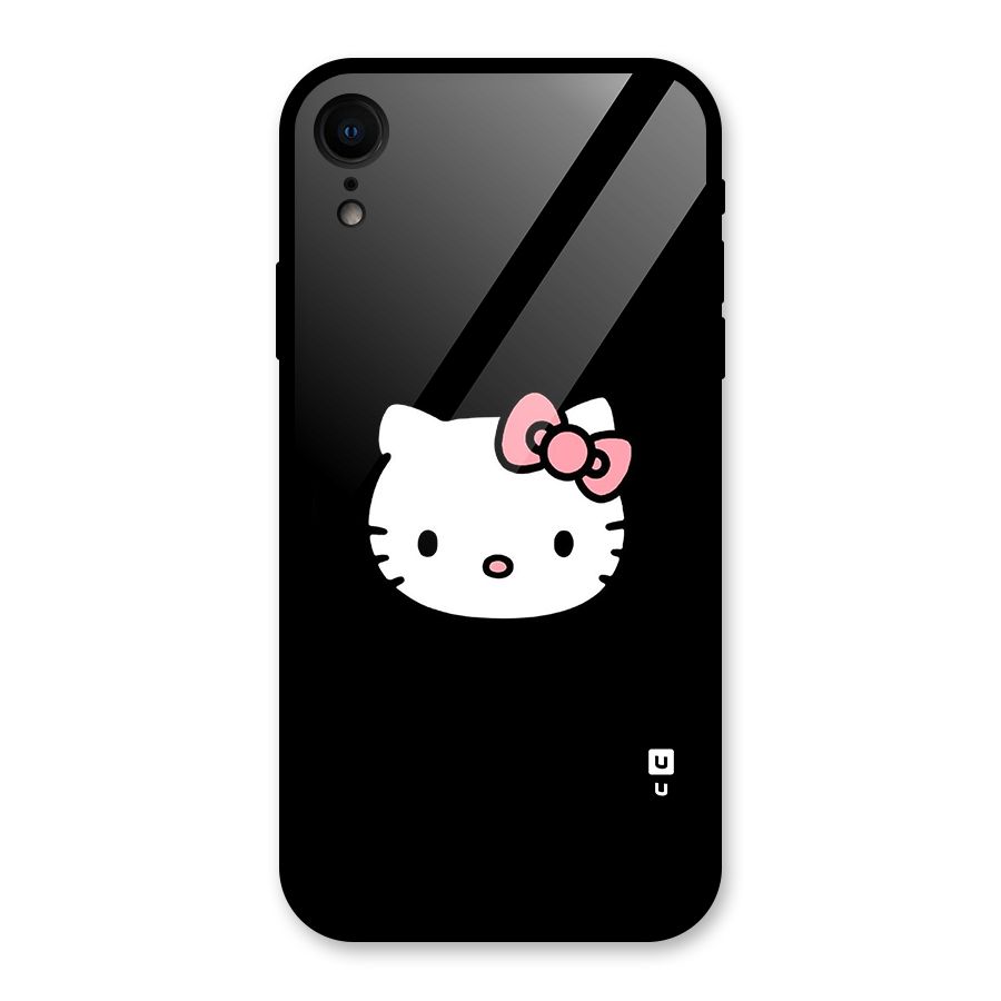 Kitty Cute Glass Back Case for iPhone XR
