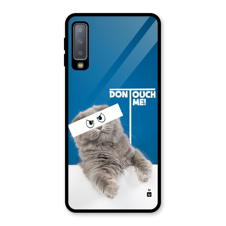 Kitty Dont Touch Glass Back Case for Galaxy A7 (2018)