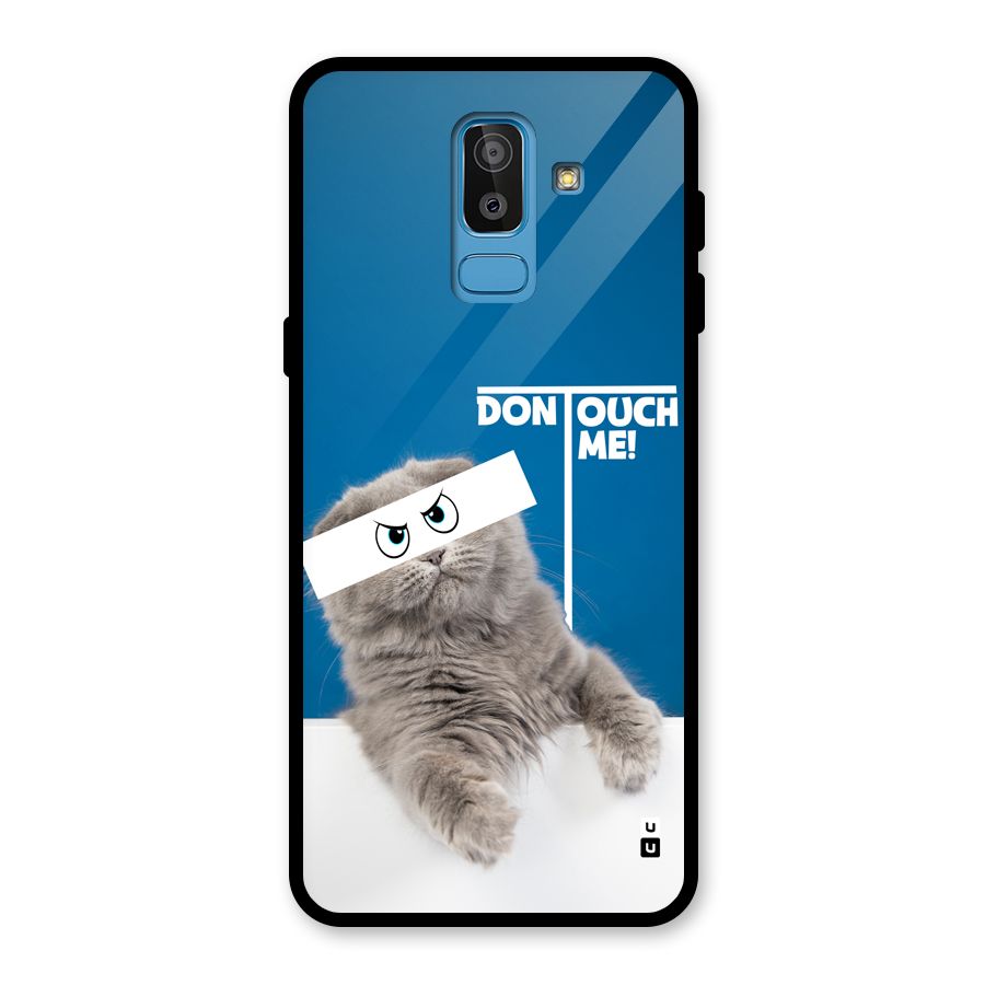 Kitty Dont Touch Glass Back Case for Galaxy J8