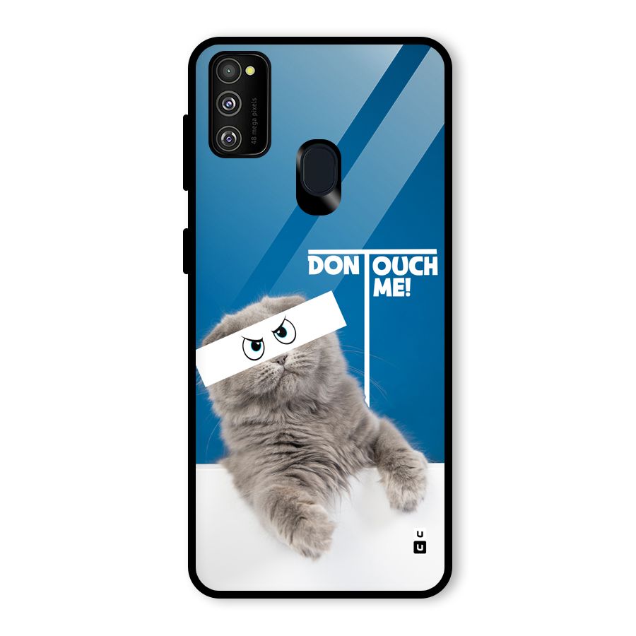 Kitty Dont Touch Glass Back Case for Galaxy M21