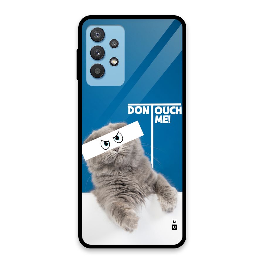 Kitty Dont Touch Glass Back Case for Galaxy M32 5G