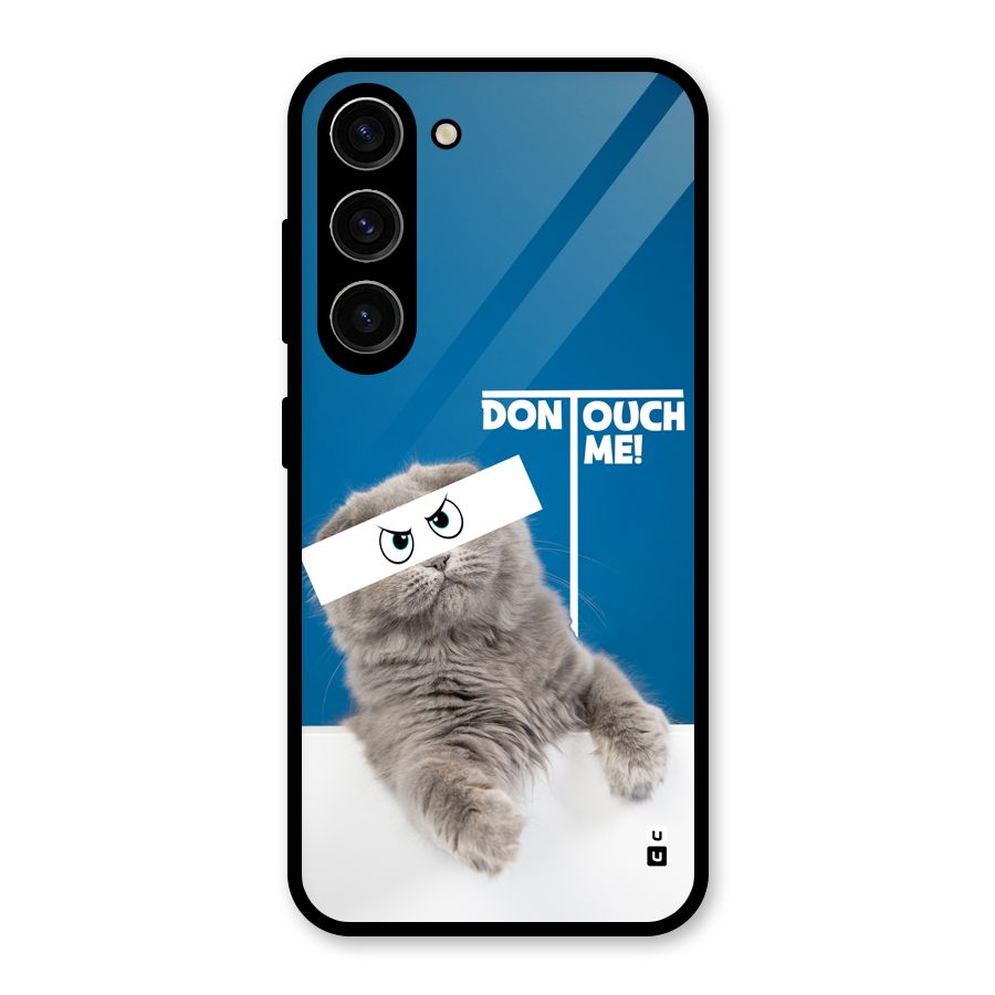Kitty Dont Touch Glass Back Case for Galaxy S23