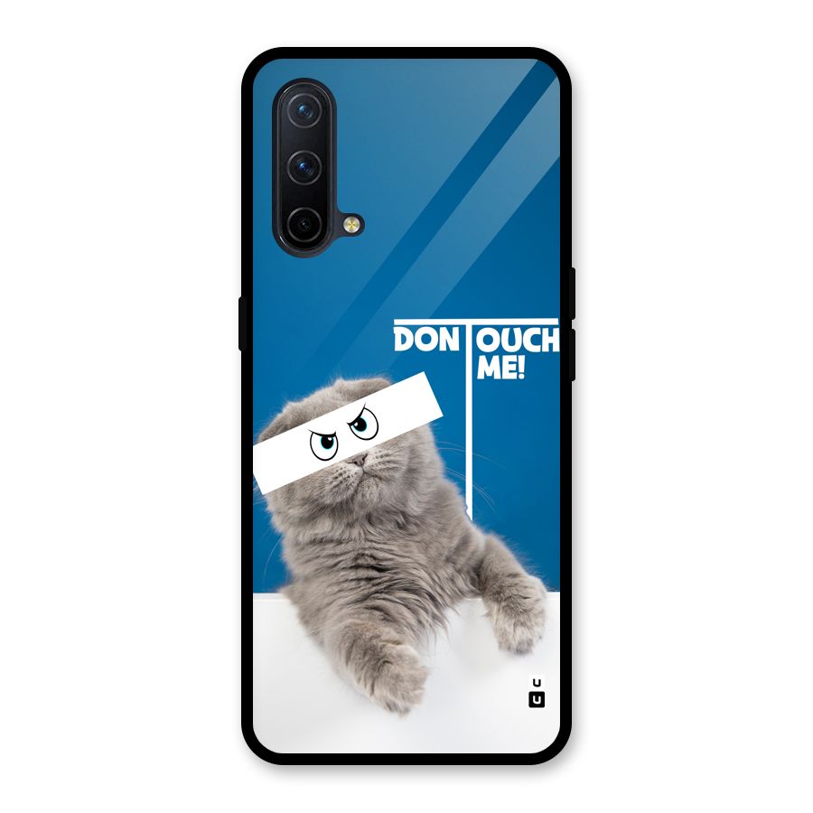 Kitty Dont Touch Glass Back Case for OnePlus Nord CE 5G