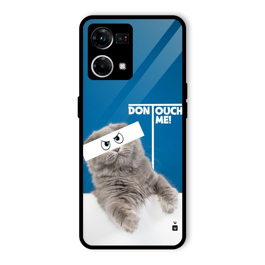 Kitty Dont Touch Glass Back Case for Oppo F21 Pro 5G