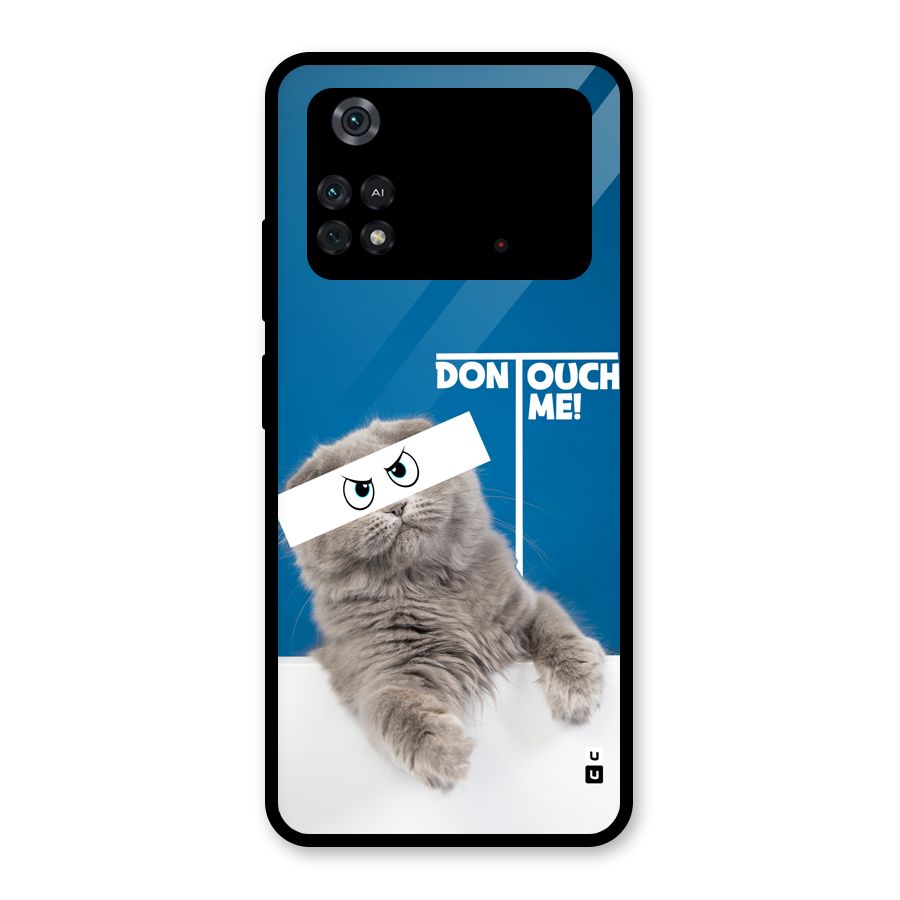 Kitty Dont Touch Glass Back Case for Poco M4 Pro 4G
