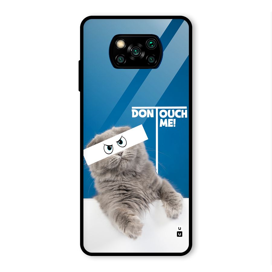Kitty Dont Touch Glass Back Case for Poco X3 Pro